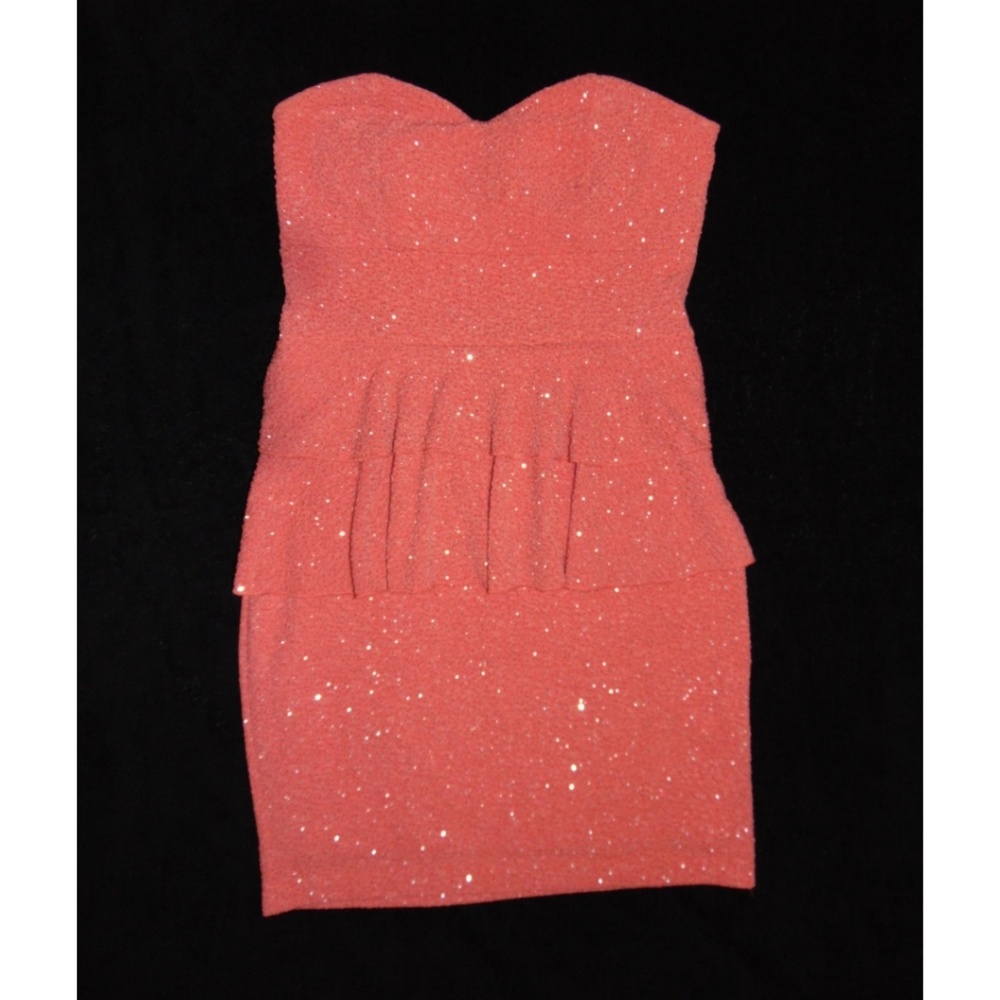 Strapless Coral Dress